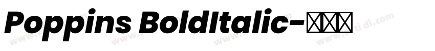 Poppins BoldItalic字体转换